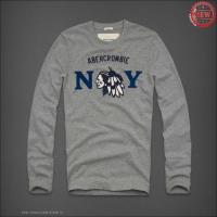 heren abercrombie and fitch ny chief logo crewneck lichtgrijs Hete Verkoop 2qe9d125